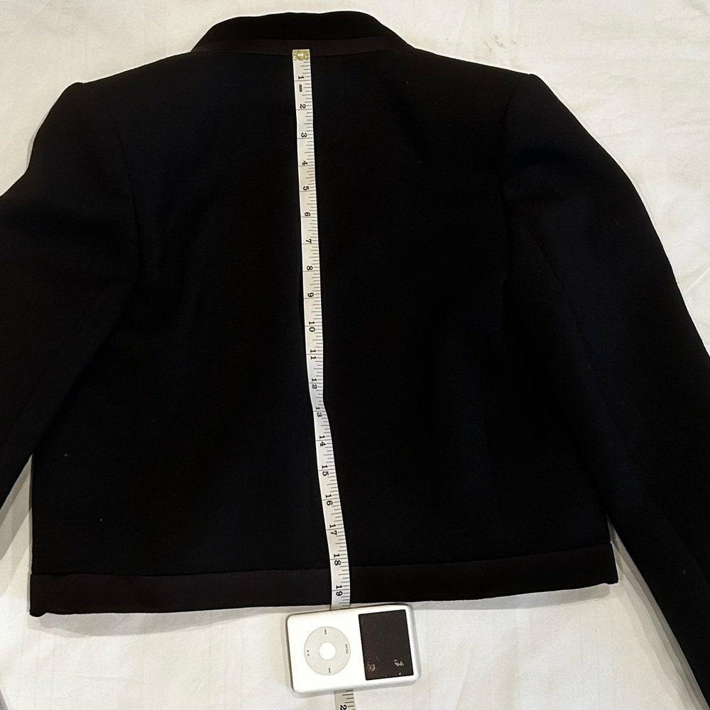 ISABEL MARANT No 1501 Crop Virgin Wool with Tuxedo Trim Blazer Black Women - Picture 12 of 16